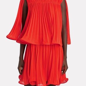 NWOT Amur pleated chiffon dress size 0